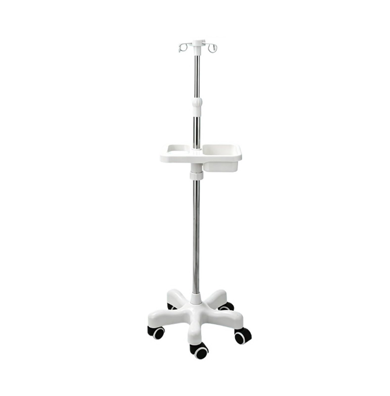 Altura ajustable de poste de soporte intravenoso portátil médico Soporte para suero