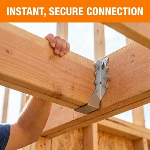 Image of 25 Pack 2x6 Joist Hangers, 18 Gauge Galvanized Face Mount | Wood connectors for rafters, beams and framing projects; suitable for decks, floors and pergolas.
