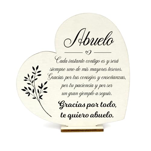 Regalo Abuelos Placa de Madera Corazón Regalo Abuelo Dia Del Padre Regalos para Abuelos Regalos Abuelo Regalo para Abuelo Regalo Abuelos Regalos Originales para Abuelos