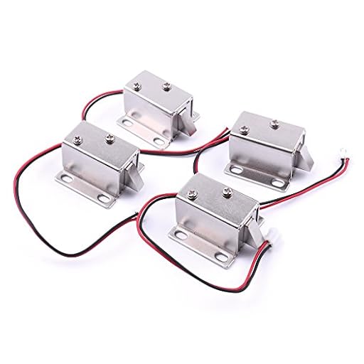 ATOPLEE - Juego de 4 mini cerraduras electromagnéticas de solenoide DC 12V para cajón, gabinete, 27 x 29 x 18 mm | Ya disponible en tu tienda friki favorita! En mundofriki.es!