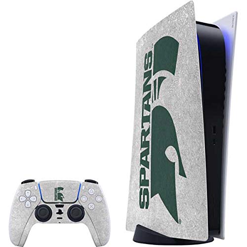 Skinit Decal Gaming Skin Compatible with PS5 Digital Edition Bundle - Officially Licensed Michigan State University Spartans Half Logo Design
