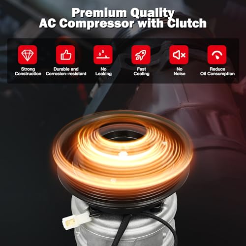 Image of cciyu AC Compressor with Clutch for Car for Toyota Camry 2.0L 1987-1991 | for Camry 2.2L 1992-2001 for Camry 2.5L1988-1991 for Toyota Celica 2.0L 1988-1989 Air Conditioning Compressor