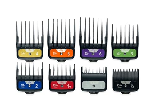 Clipper Guards Set Compatible with Most Clippers with Holder, Clipper Guides Replacement - 1/16" to 3/4", 8 Piece Set, Black Color image 5