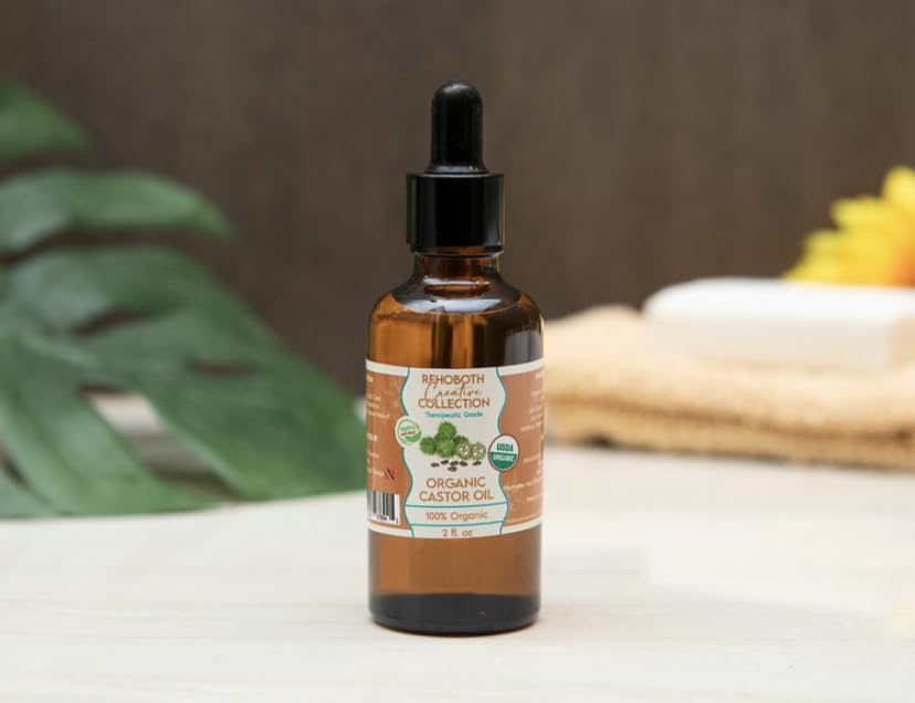 Miniatura 4 de Rehoboth Creative Collection Aceite de ricino 100% puro prensado en frío, sin hexano, cuidado orgánico del cabello, cuidado de la piel, pestañas,