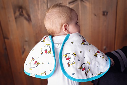 Ziggy Baby Muslin Burp Cloths, Burpy Bib Set (3 Pack) Unicorn, Rainbow, Cupcake #TOP3