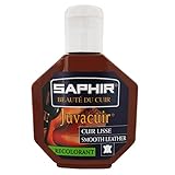 CUERO COLORANTE: Saphirs Juvacuir colorante de cuero es perfecto para recuperar las pieles lisas que se han desvanecido con el tiempo de uso y desgaste. La crema no se borre o hacia abajo del agua, ya que es muy resistente.