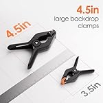 Backdrop Clamps Clips - 4.5in - Spring Clamps for Backdrop Stand, 8 Pack Black Heavy Duty Plastic Muslin Photo Clamp for Photography Photobooth, Balloon Arch, Woodworking - Image 2