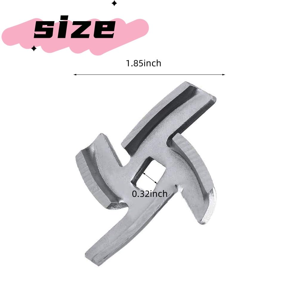 XingCRYao Meat Grinder Blade Replacement Parts, Set of 4, Meat Chopper Accessories for Grinders