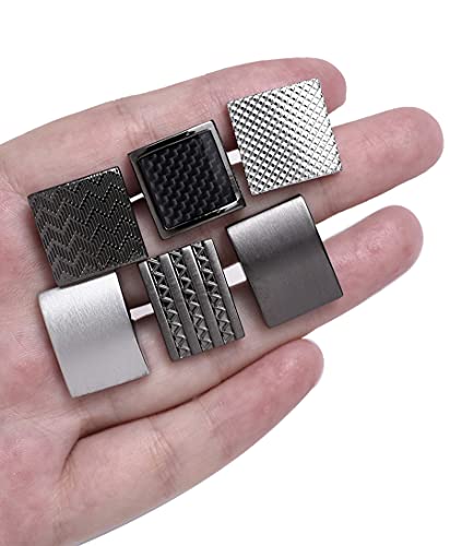 Set 6 pares mancuernillas clásicas para hombre miniatura 6