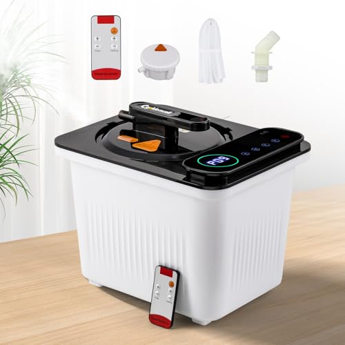 CGOLDENWALL Sauna à Vapeur Portatif 4L, Générateur de Vapeur avec 10m Télécommande, Contrôle par Écran Tactile, Adapté à Tente de Sauna, 2000W