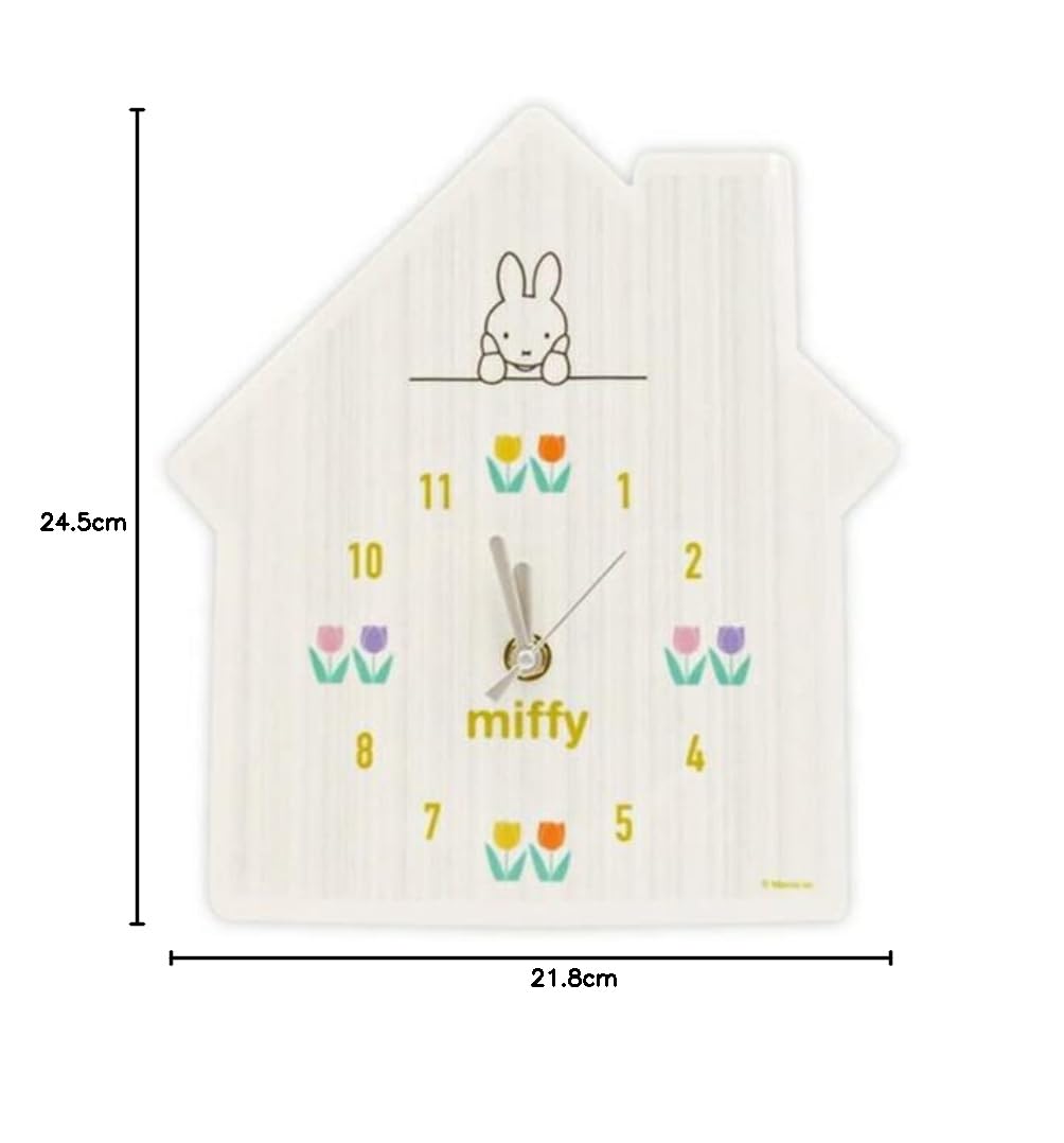 Amazon.co.jp: マリモクラフト miffy アクリル時計 ハウス W21.8