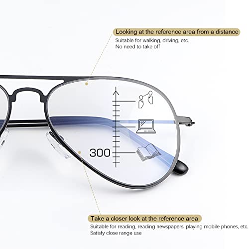 Vepiant Photochromic Progressive Multifocus Reading Glasses Multifocal Transition Sun Readers For Men And Women Uv400 Protection Sunglasses Blue Light Blocking Computer Eyeglasses Anti Glare Eyewear #TOP2