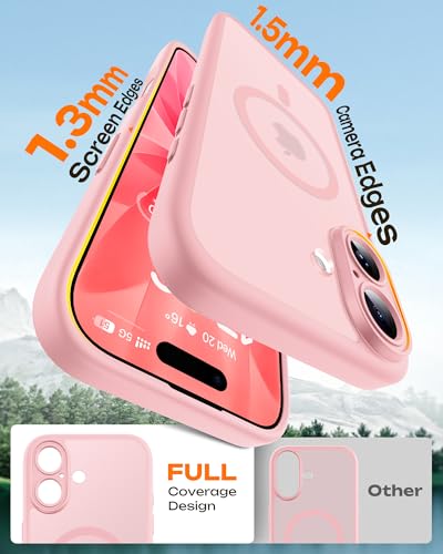 Image of TOCOL for Phone 17 Case, Compatible with Magsafe Charger, Full Camera Protection, Drop Protection, Translucent Matte Phone Case for Phone 17 6.3 inch (Light Pink)
