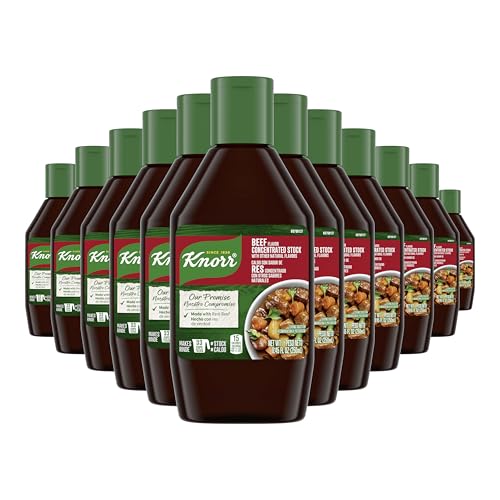 Knorr Concentrated Stock Beef For a Flavorful and Aromatic Beef Stock Gluten Free and No Artificial Flavors, Colors or Preservatives 8.45 fl oz