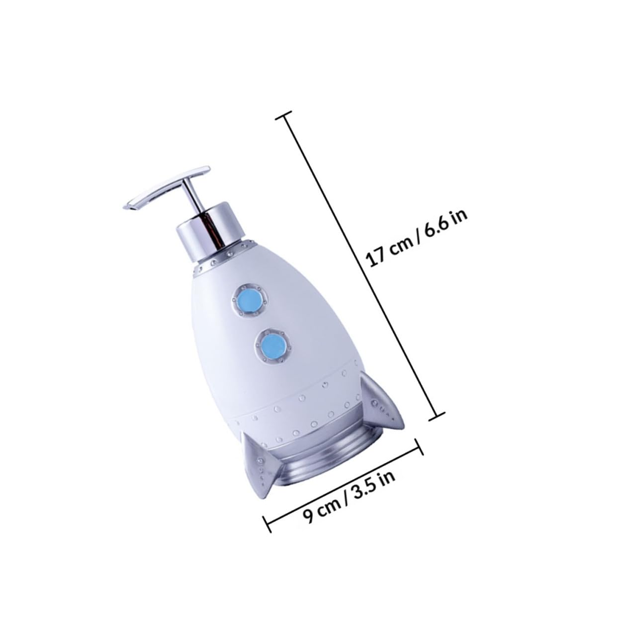 Dispensador de Jabón Recargable 400ml en Forma de Cohete