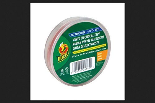 Duck 3/4 in. W x 66 ft. L Orange Vinyl Electrical Tape