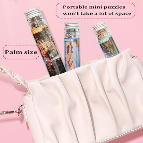 Rompecabezas pequeños para adultos mini piezas micro 3 paquetes | Rompecabezas pequeños desafiantes mini piezas pequeñas 150 piezas lagos montaña cascada naturaleza viaje rompecabezas 6 x 4 pulgadas miniatura 4