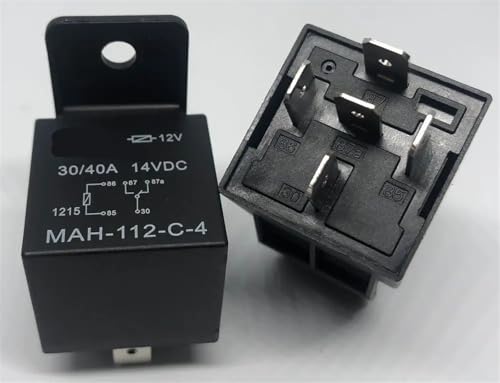 Relé de 5 pines MAH-112-C-4 de 40A alta capacidad con zócalo de conexión
