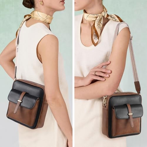 Image of GOIACII Crossbody Bags for Women Travel Purses Leather Handbags Medium Shoulder Bag with Adjustable Strap