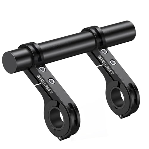 バイク クランプバー 20cm マルチマウントバー/マルチホルダー/マルチバー スマホホルダー用 アルミ合金製 拡張マウント ハンドルブレース 位置調整可能 オートバイ/原付適用 ブラック