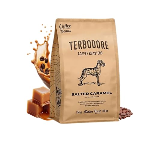 Terbodore | Salted Caramel Coffee Beans 250g Bag Whole Arabica Beans
