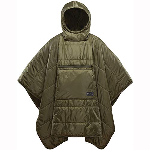 Image of Therm-a-Rest Honcho Poncho Wearable Hoodie Blanket, Green Print