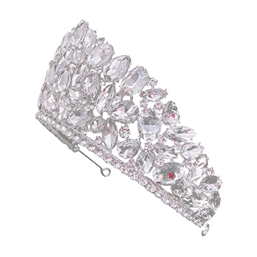 SHOUKAII Fairy Crown Prom Headpiece Prom Crowns Rhinestone Headpiece Boda Mujer Rhinestone Novia Decoración for Mujer Rhinestone Novia Corona Plata Regalo de cumpleaños