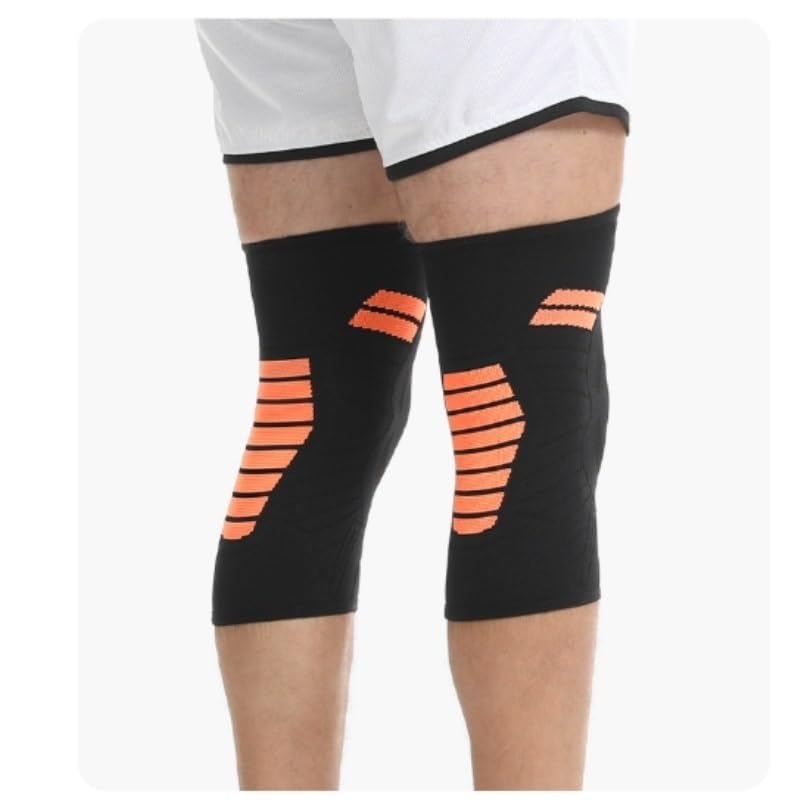 Exercise, protection Nylon Sports Knitted Knee Pads Men's and Women's Anti-slip Meniscus Knee Professional Knee Pads for Fitness, cycling, running, playing football(Small)