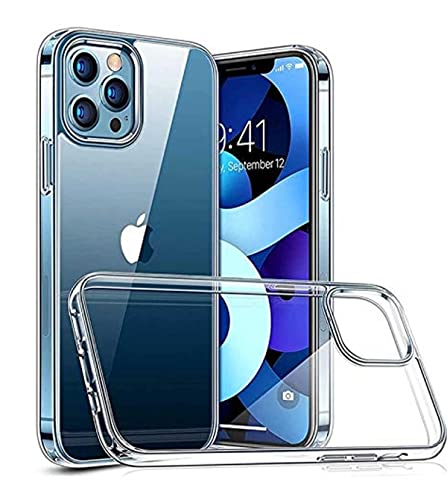 Image of Soft Flexible Silicone Back Cover Compatible with iPhone 13 Pro Max, Transparent Case