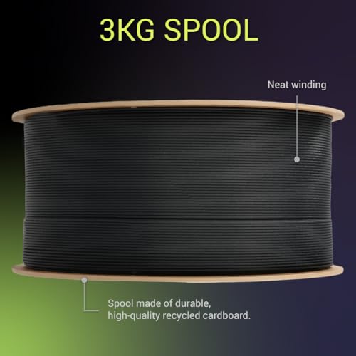 Image of Polymaker Fiberon PA612-ESD 3D Printer Filament 1.75mm 3kg, ESD-Safe Carbon Fiber Nylon, Heat Resistant to 150C, Chemical Resistant, Industrial Grade Strength, PCB Fixtures, Electronics Housings