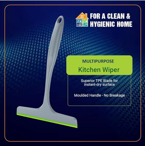 Image of ROXA Plastic Kitchen Wiper Kitchen Squeegee Window Wiper Car Wiper Multipurpose Cleaning Wiper Kitchen Platform Wiper (Grey, Pack of 1)