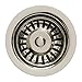 Whitehaus Collection RNW35L-PN 3 1/2" Sink Basket Strainer for Deep Fireclay Application, Polished Nickel
