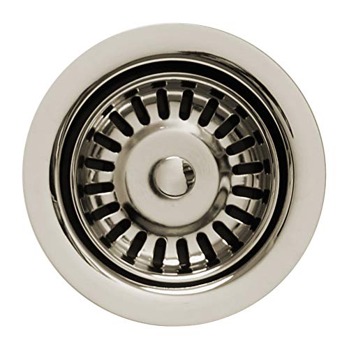 Whitehaus Collection RNW35L-PN 3 1/2 Sink Basket Strainer for Deep Fireclay Application, Polished Nickel Whitehaus Collection RNW35L-PN 3 1/2" Sink Basket Strainer for Deep Fireclay Application, Polished Nickel