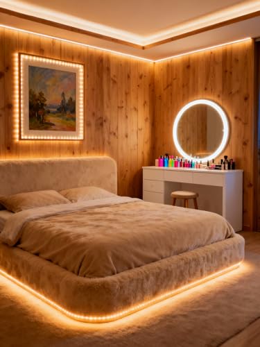 Image of Under Cabinet Lighting 20Ft LED Strip Lights Kit with Dimmer Control for Kitchen, Cabinet, Shelf, Counter 360 LEDs Rope Light Flexible Cuttable Light Strips for DIY