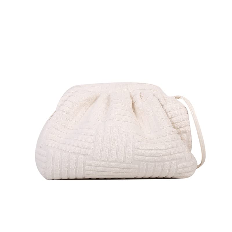 Women's Soft Cloud Bag - Fashion Dumpling One-shoulder Tote - Pleated Pouch Y2K Tote