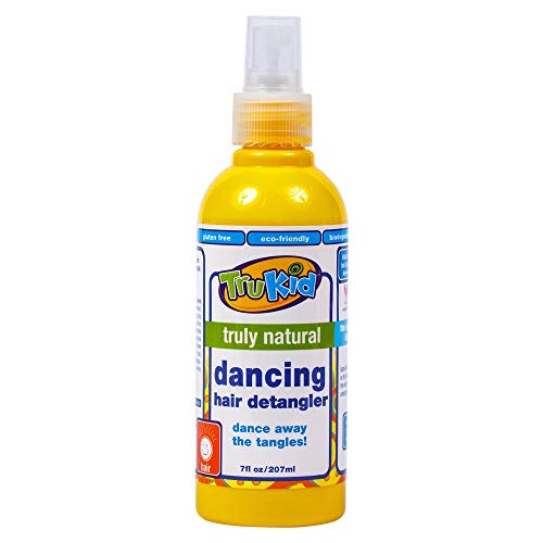 TruKid Dancing Detangler Spray for Todlers, Enriched with Calendula, Chamomile & Lavender, Natural Detangling Spray for No More knots & Dry hair, Light Citrus Scent, All Natural Ingredients (7 fl oz)