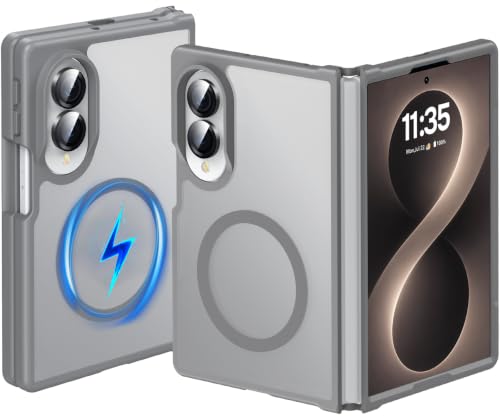 OWKEY Galaxy Z Fold8 �P�[�X MagSafe�Ή� ������ �ϏՌ� �M�����N�V�[Galaxy ZFold8 �p�X�}�z�J�o�[ �O���[