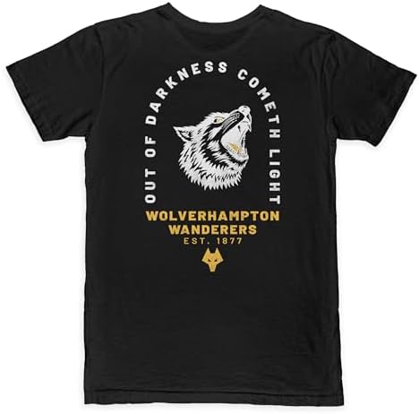 Wolverhampton FC Darkness Cometh Light Arch Premium Cotton Slub T-Shirt - Black