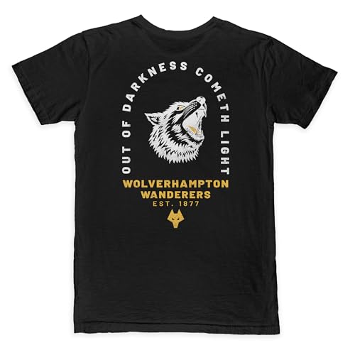 Wolverhampton FC Darkness Cometh Light Arch Premium Cotton Slub T-Shirt - Black