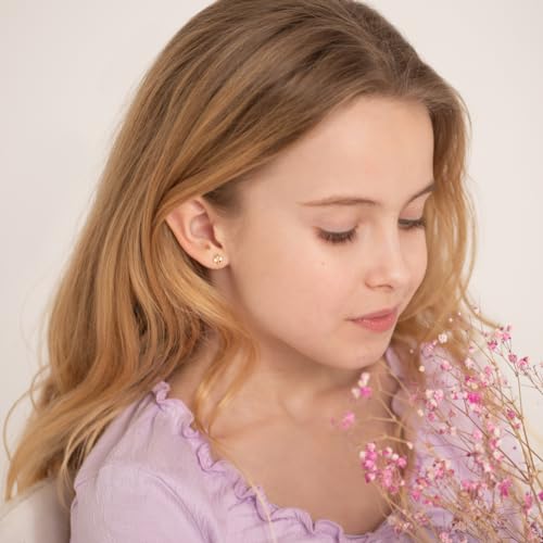 In Season Jewelry 14k Yellow Gold Honey Bee Earring for Girls2