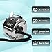 POXXU 6 Pack Clicker Counter,Metal Hand Tally Counters Clicker with Black Nylon Lanyard,4 Digit Display Pitch Counter for Knitting,Coaching,Golf,Lap,Fishing,Umpire,Baseball,Row Sport (Silver Color)