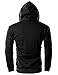 Ohoo Mens Slim Fit Long Sleeve Lightweight Zip-up Hoodie With Kanga Pocket/DCF002-CHARCOAL-L