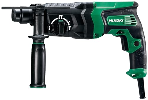 HIKOKI DH26PC2WSZ - Martillo ligero combinado SDS-Plus 3 posiciones 830W 2.9J 1100 rpm 4300 imp hasta 26 mm hormigón con maletín DH26PC2Z