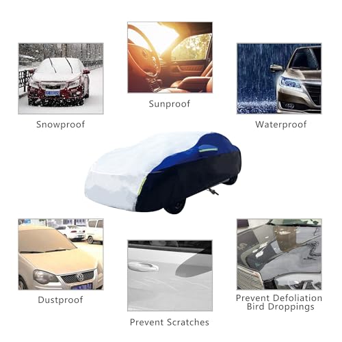 Che Yi Bao Car Cover For Suv Waterproof All Weather Snowproof Uv Windproof Outdoor Full Car Jacket With Elastic Edges Adjustable Straps, Outdoor Heavy Duty Full Exterior Covers thumb #4