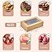 Leafiew 30 Pack Cookie Boxes with Window for Gift Giving – 9x6x3 Inches Bakery Boxes - Small Cookie Containers for Treats, Desserts, Strawberries, Cupcake, Pastry, Charcuterie, Baked Goods (Brown)