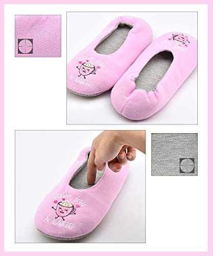 Image of Panda Bros Women's Ballerina House Slippers,Anti-Skid Comfy Warm Ballet Style Slippers
