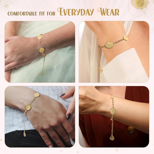 Elegant Ayatul Kursi Bracelet with Allah Pendant - Perfect Islamic Gifts Islamic Jewerly for Women: Ramadan New Year Special Arabic Bracelet 6