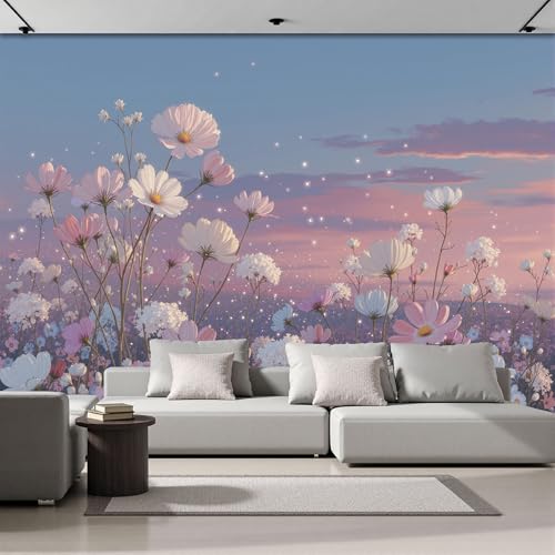 Papier peint panoramique 3D fleurs sauvages poster mural salon chambre 200x140