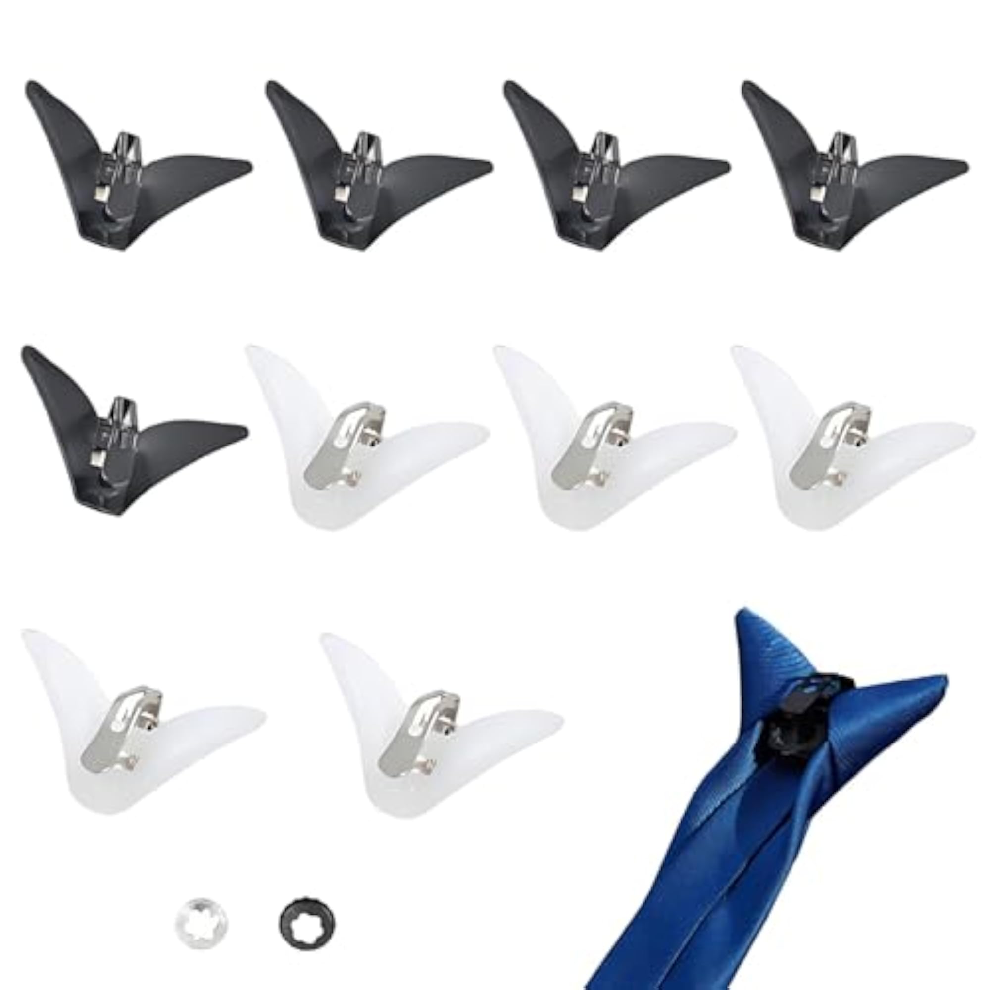 10 Pcs Triangle Tie Pin Set for Men, Formal Wear