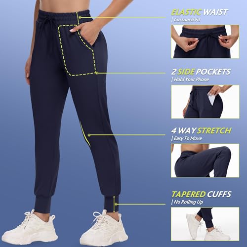 CAMPSNAIL Joggers for Women with Pockets - Womens Sweatpants Yoga Lounge Relaxed-fit Pants for Workout Running